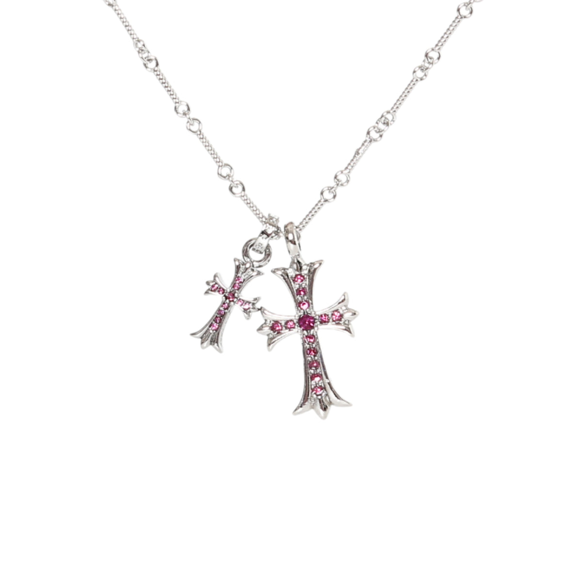 Chrome Hearts Double Cross Necklace | 6 Colors