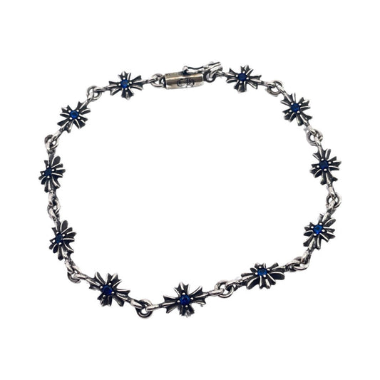 Chrome Hearts Blue Diamond Cross Bracelet