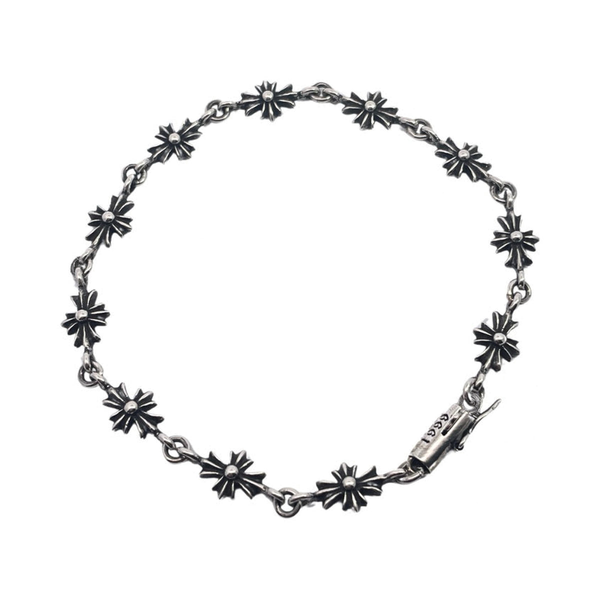 Chrome Hearts Blue Diamond Cross Bracelet