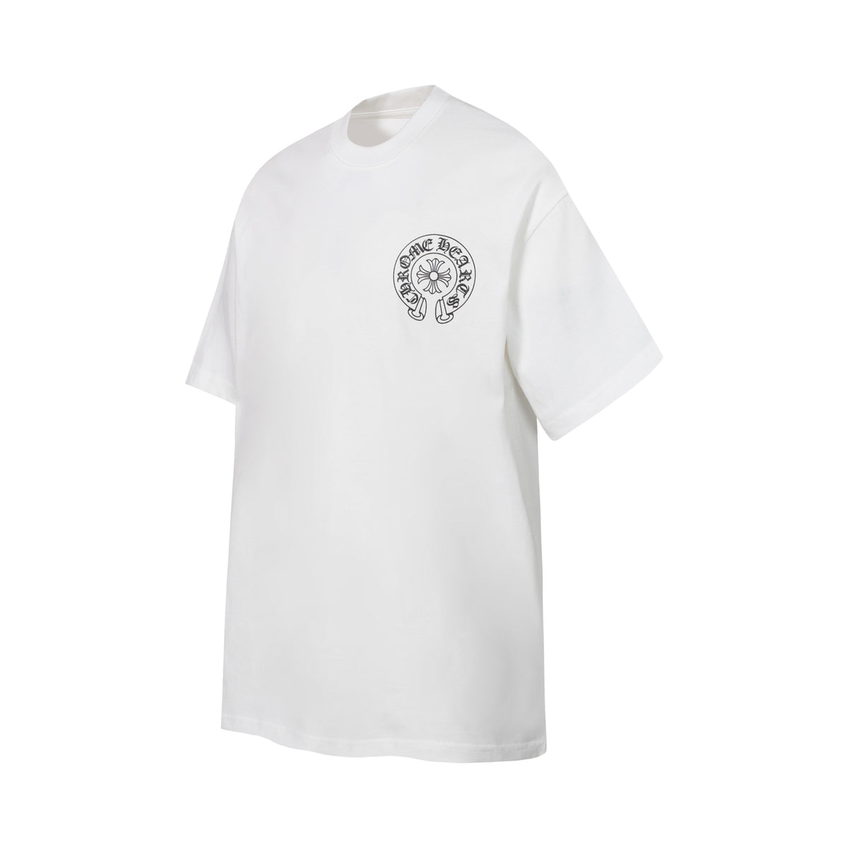 Chrome Hearts Sanskrit Horseshoe Glow-in-the-Dark Print T-Shirt Black White