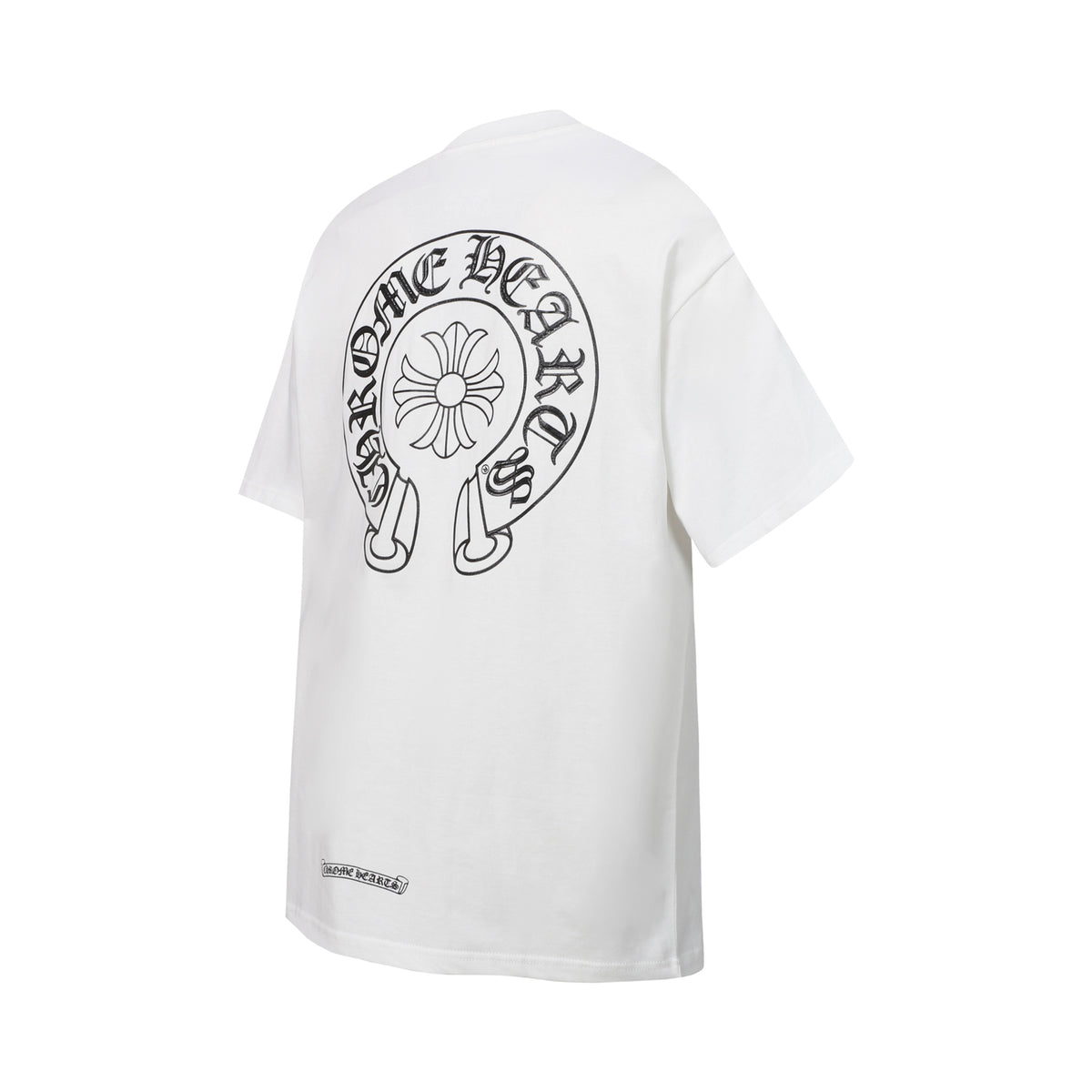 Chrome Hearts Sanskrit Horseshoe Glow-in-the-Dark Print T-Shirt Black White
