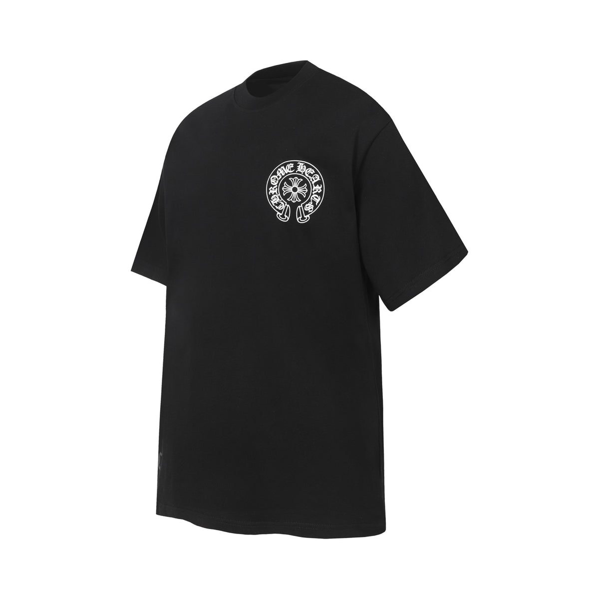 Chrome Hearts Sanskrit Horseshoe Glow-in-the-Dark Print T-Shirt Black White