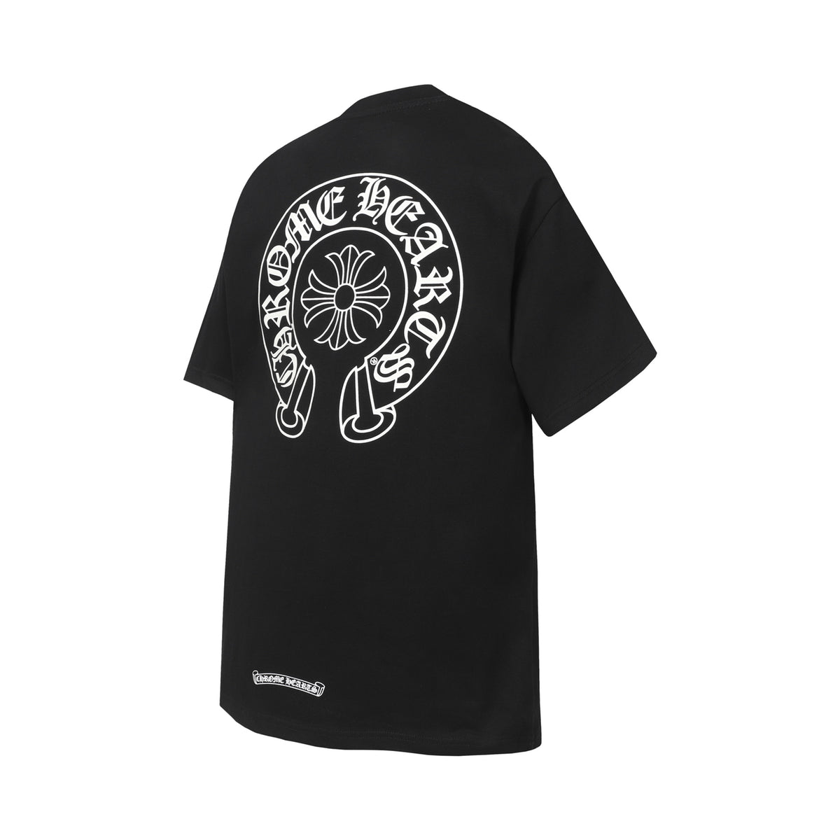 Chrome Hearts Sanskrit Horseshoe Glow-in-the-Dark Print T-Shirt Black White