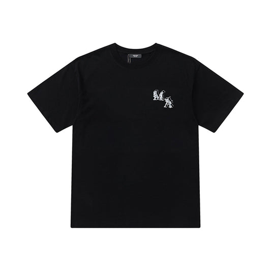 AMIRI Angel Print Cotton Jersey T-Shirt Black White