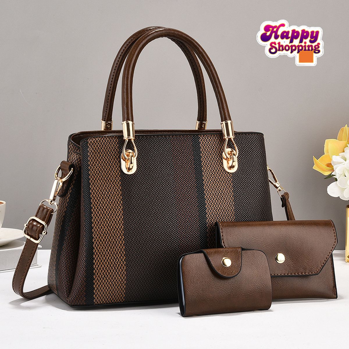 3PCS Premium Printed Shoulder Bag Set