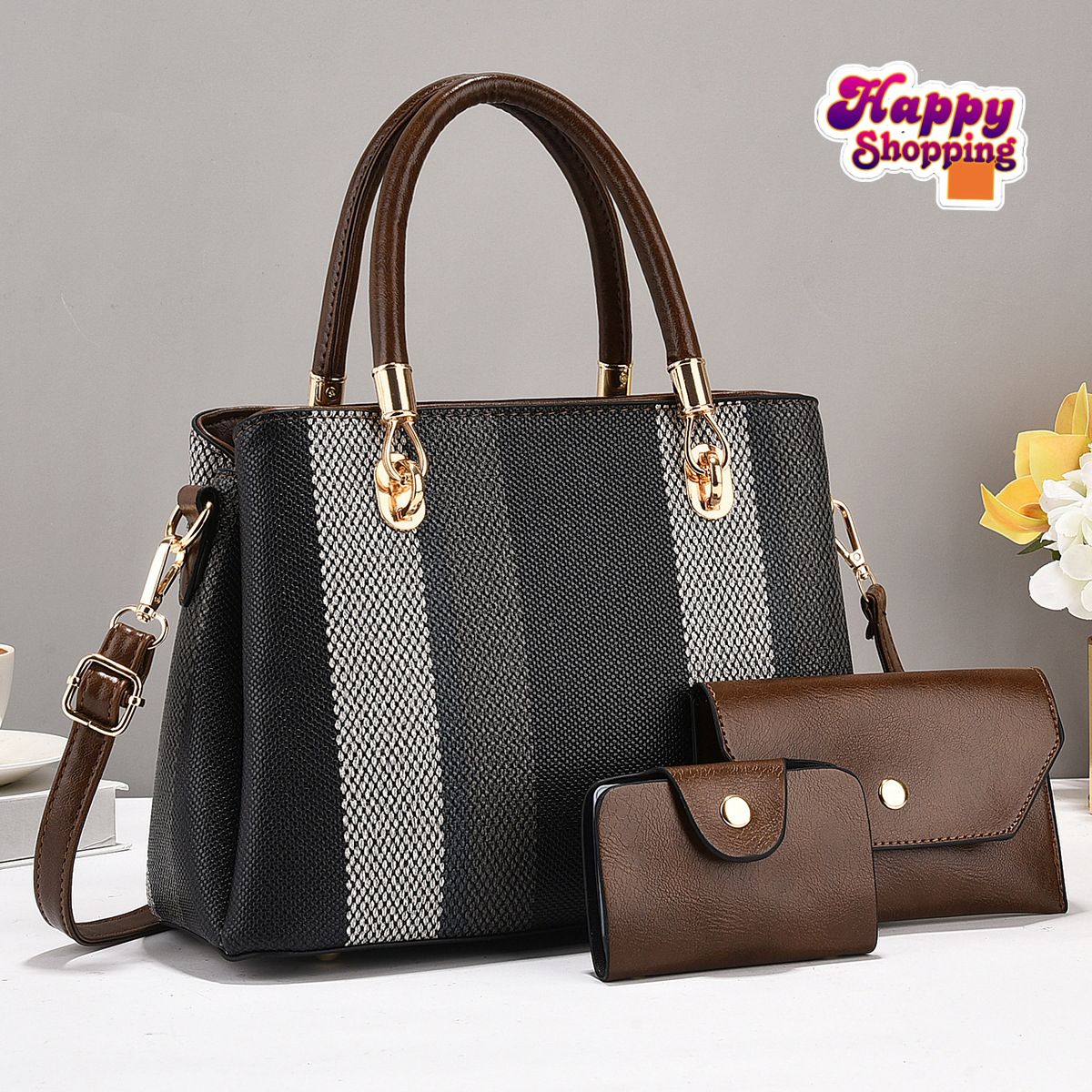 3PCS Premium Printed Shoulder Bag Set