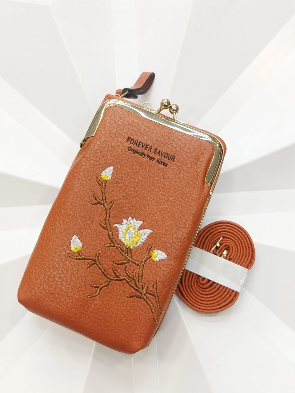 Imported Embroidered Fancy Mobile Clutch