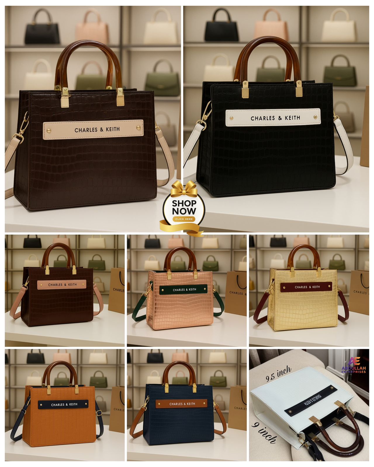 Charles & Keith Acrylic Handle Shoulder Bag