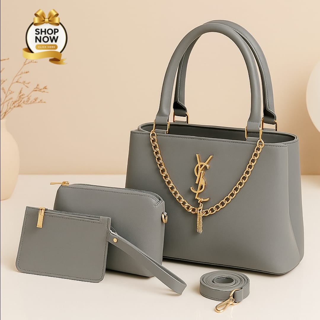 3Pc YSL High Quality Shoulder Bags Set for Girls