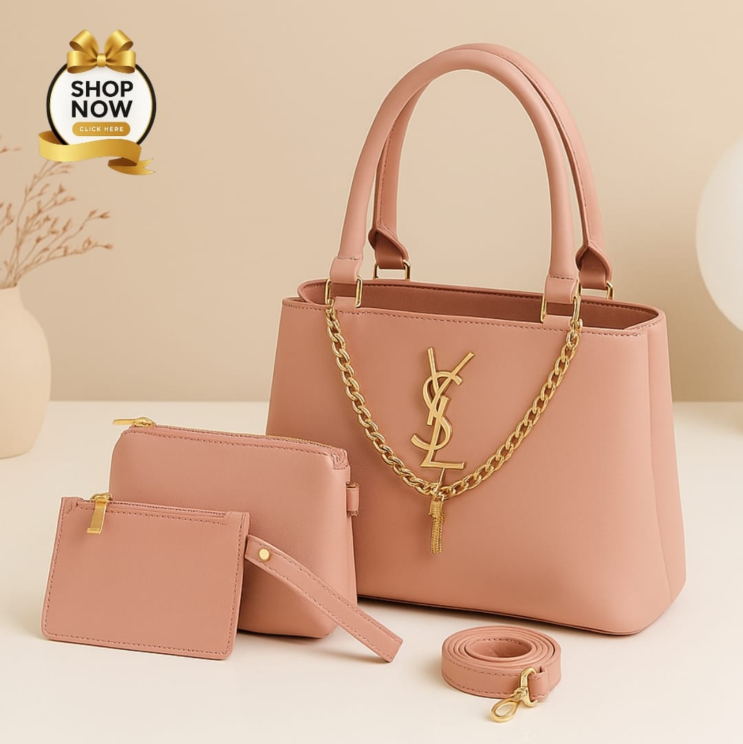 3Pc YSL High Quality Shoulder Bags Set for Girls