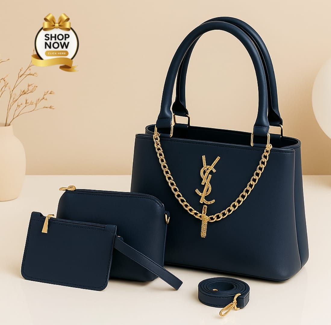 3Pc YSL High Quality Shoulder Bags Set for Girls