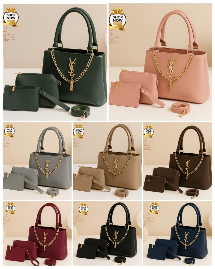 3Pc YSL High Quality Shoulder Bags Set for Girls