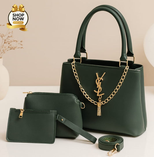 3Pc YSL High Quality Shoulder Bags Set for Girls