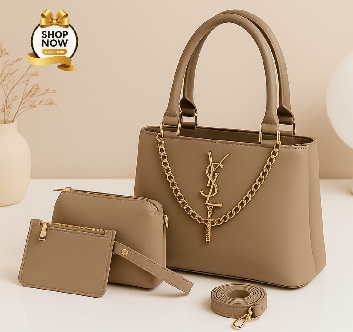 3Pc YSL High Quality Shoulder Bags Set for Girls