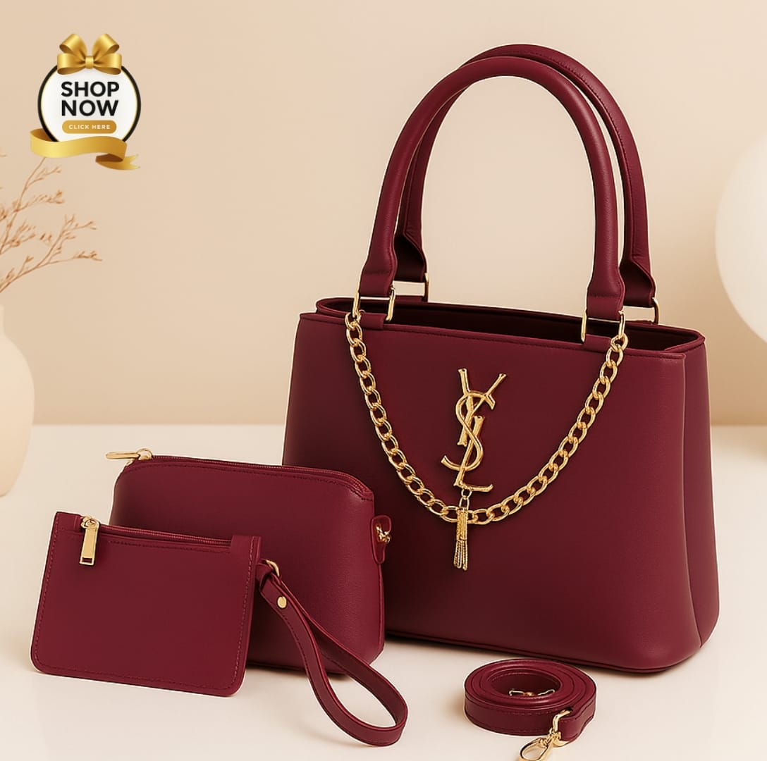 3Pc YSL High Quality Shoulder Bags Set for Girls