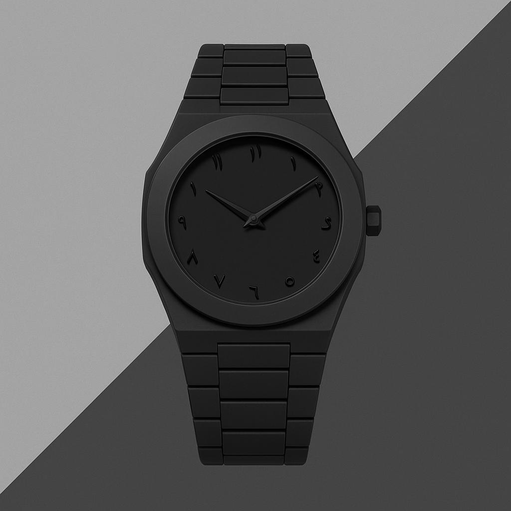 Black Arabic Aura Watch