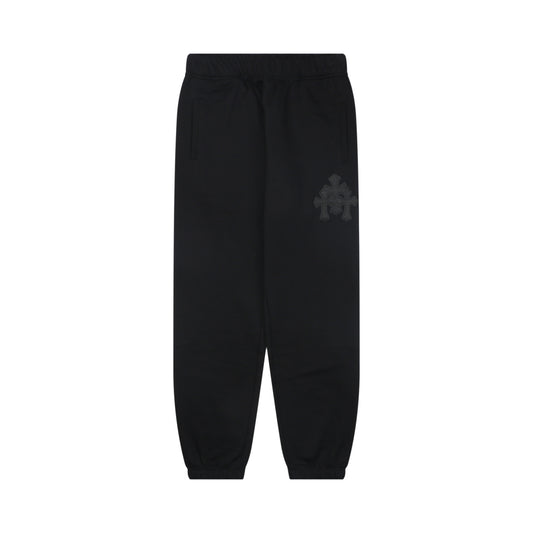 Chrome Hearts Triple Cross Leather Patch Tapered Pants Black Gray