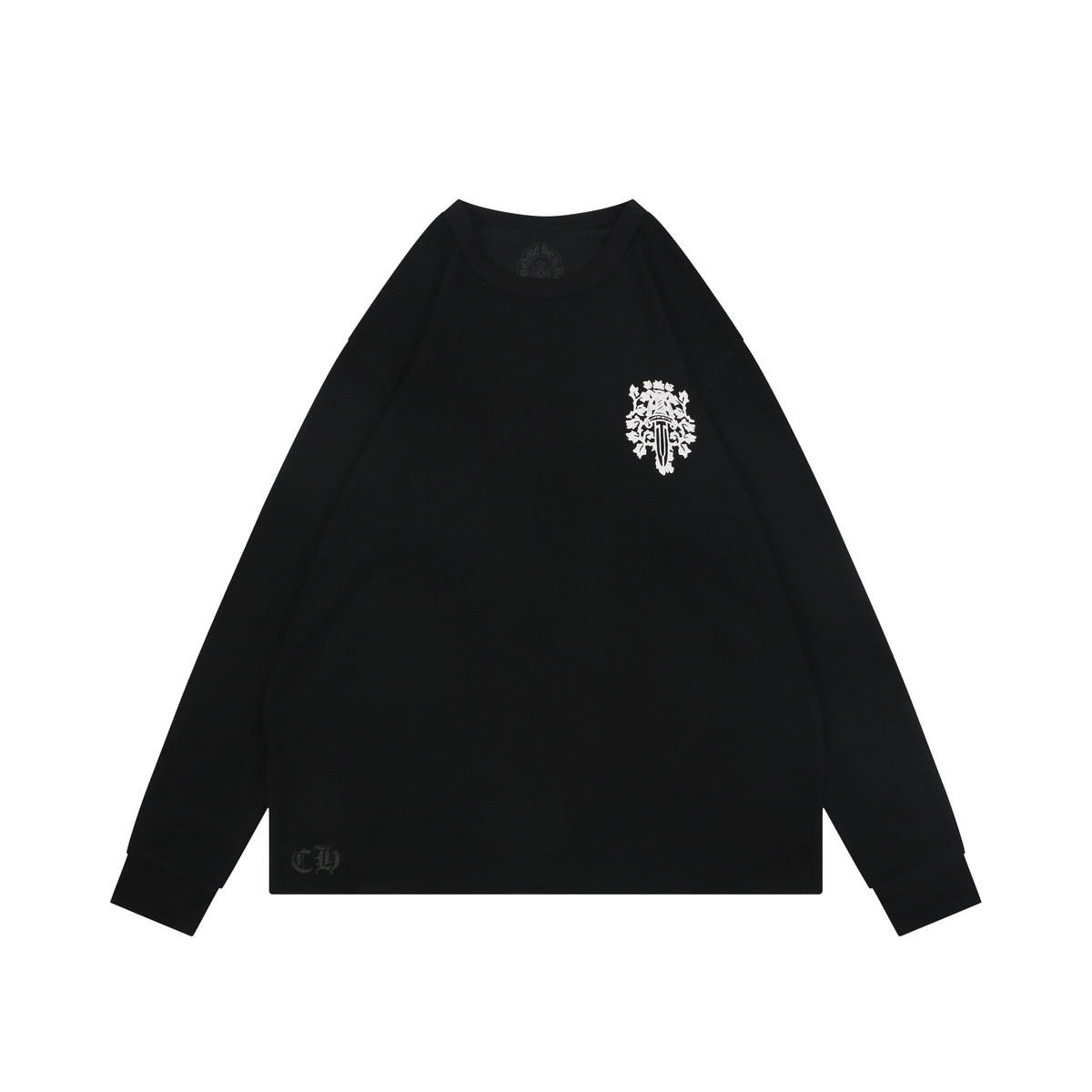 Chrome Hearts Waffle Knit Vine Dagger Print Long Sleeve